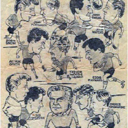 Platt FC - First Team Carricature Drawing by Mickey Durling 1961
