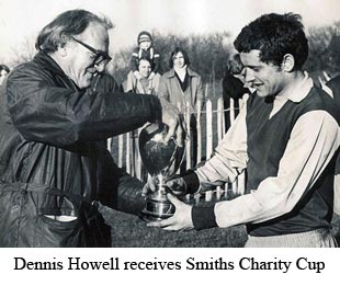 Dennis Howell lifts Smiths Senior Cup 1976-77
