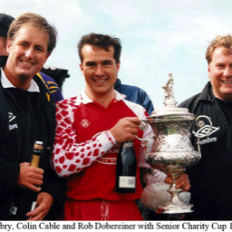Peter Sebry, Colinn Cable & Rob Dobereiner with Sevenoaks (Senior) Charity Cup 1993-94
