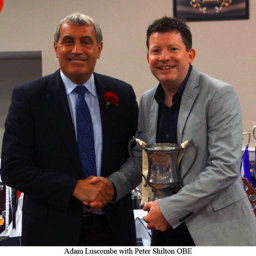 Platt FC - Adam Luscombe with Peter Shilton OBE