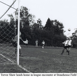 Platt FC - Trevor Shaw heads home in Kent County League action at Stonehouse Field
