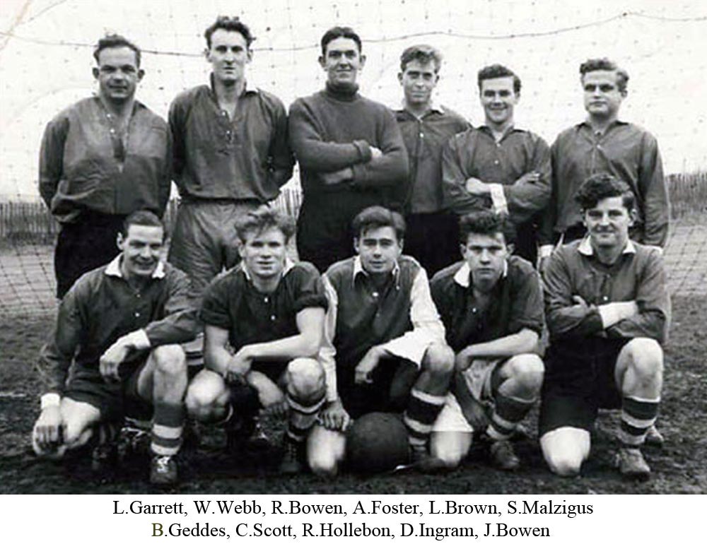 Team photo of Platt FC from 1954