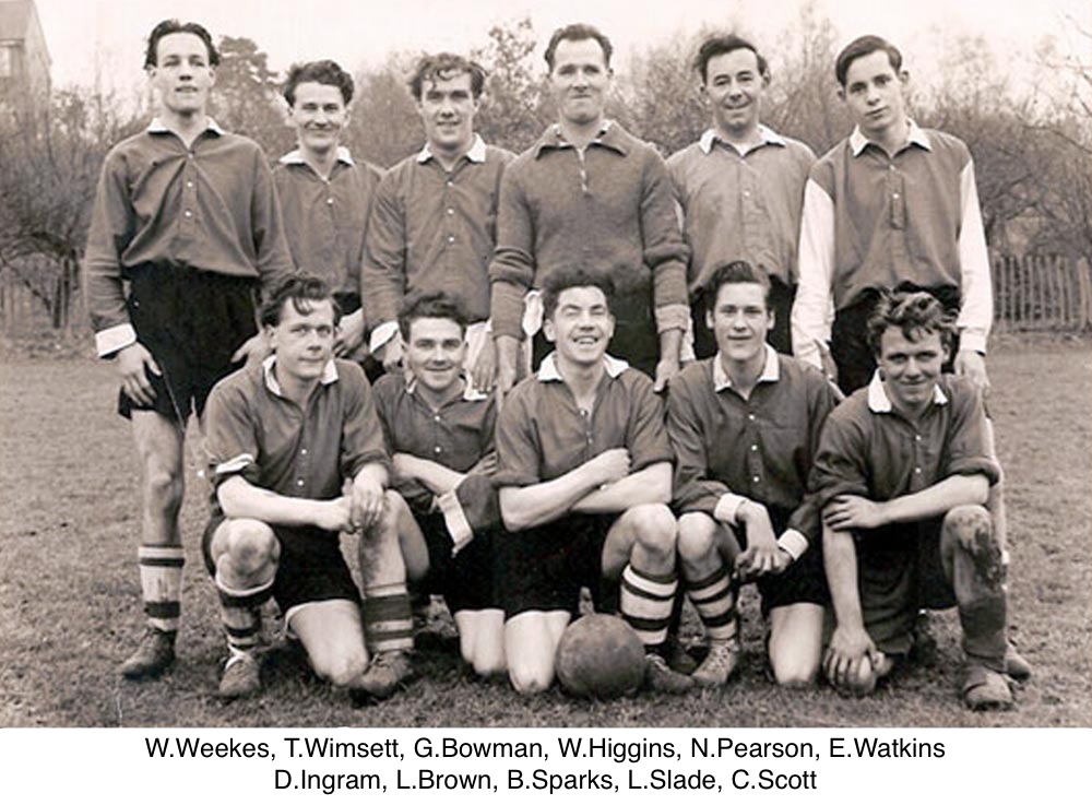 Team photo of Platt FC from 1956
