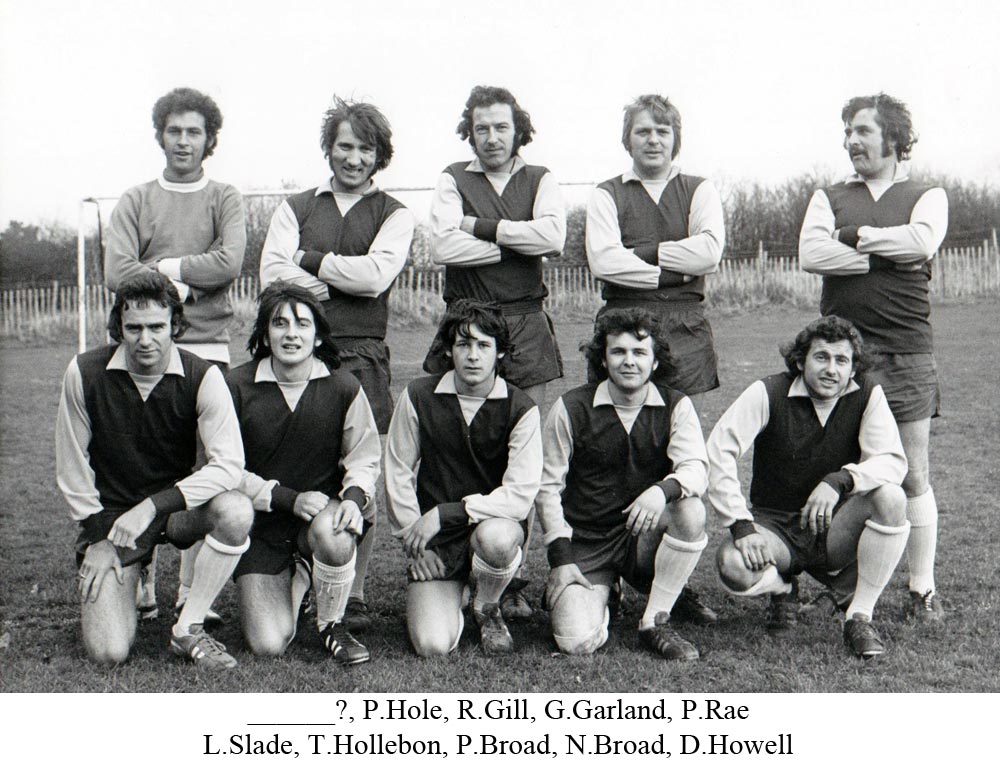 Team photo of Platt FC from 1973