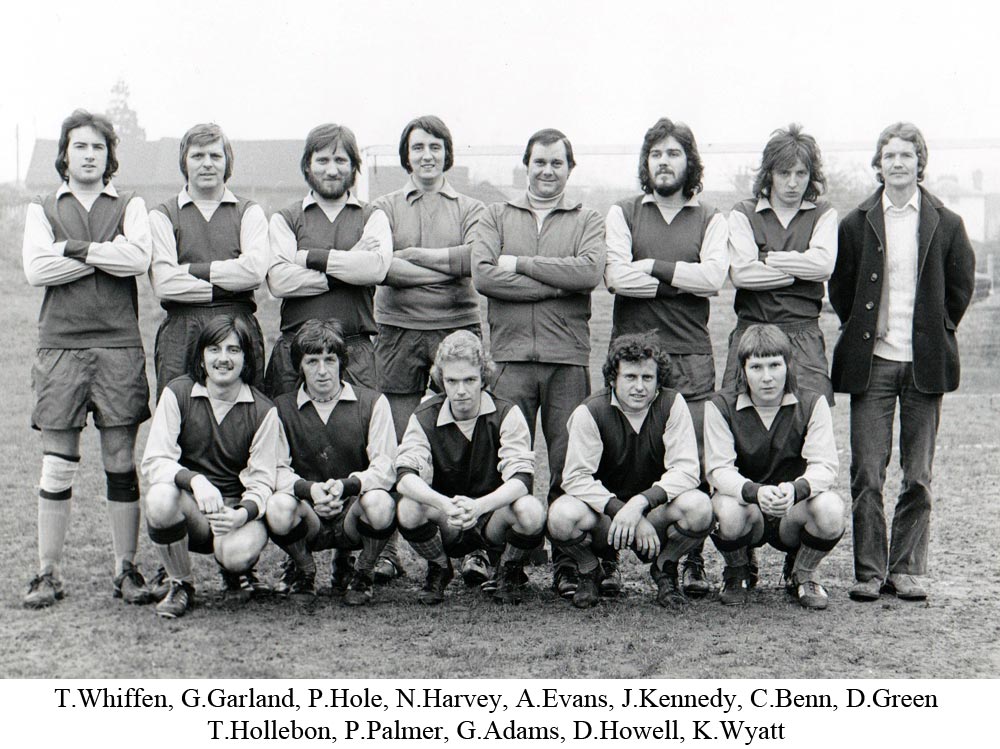 Team photo of Platt FC from 1976