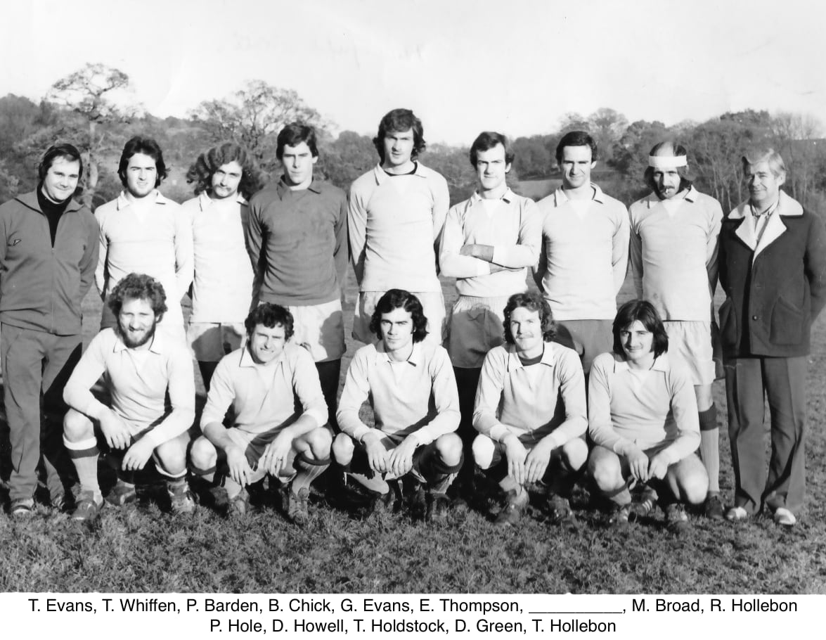 Team photo of Platt FC from 1976