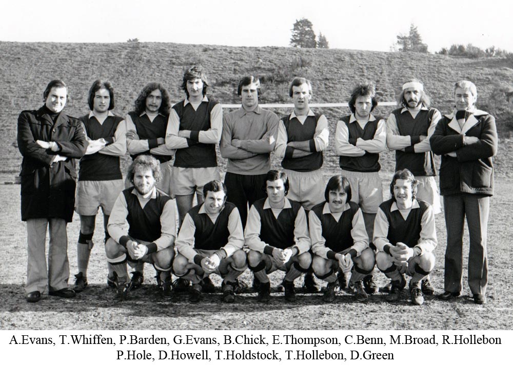 Team photo of Platt FC from 1977