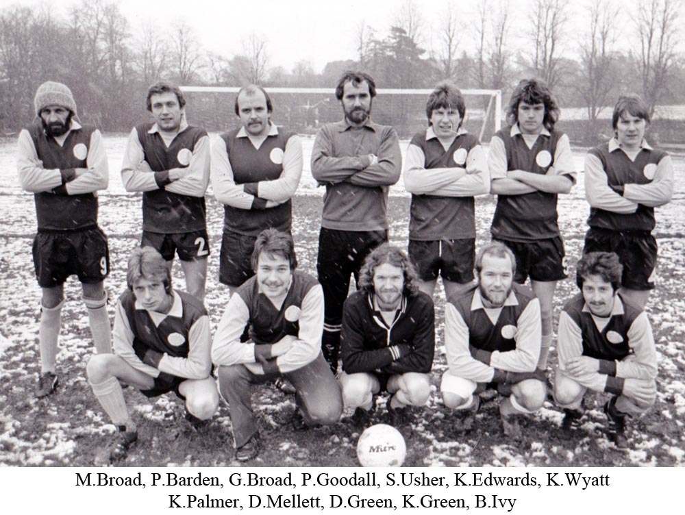 Team photo of Platt FC from 1980