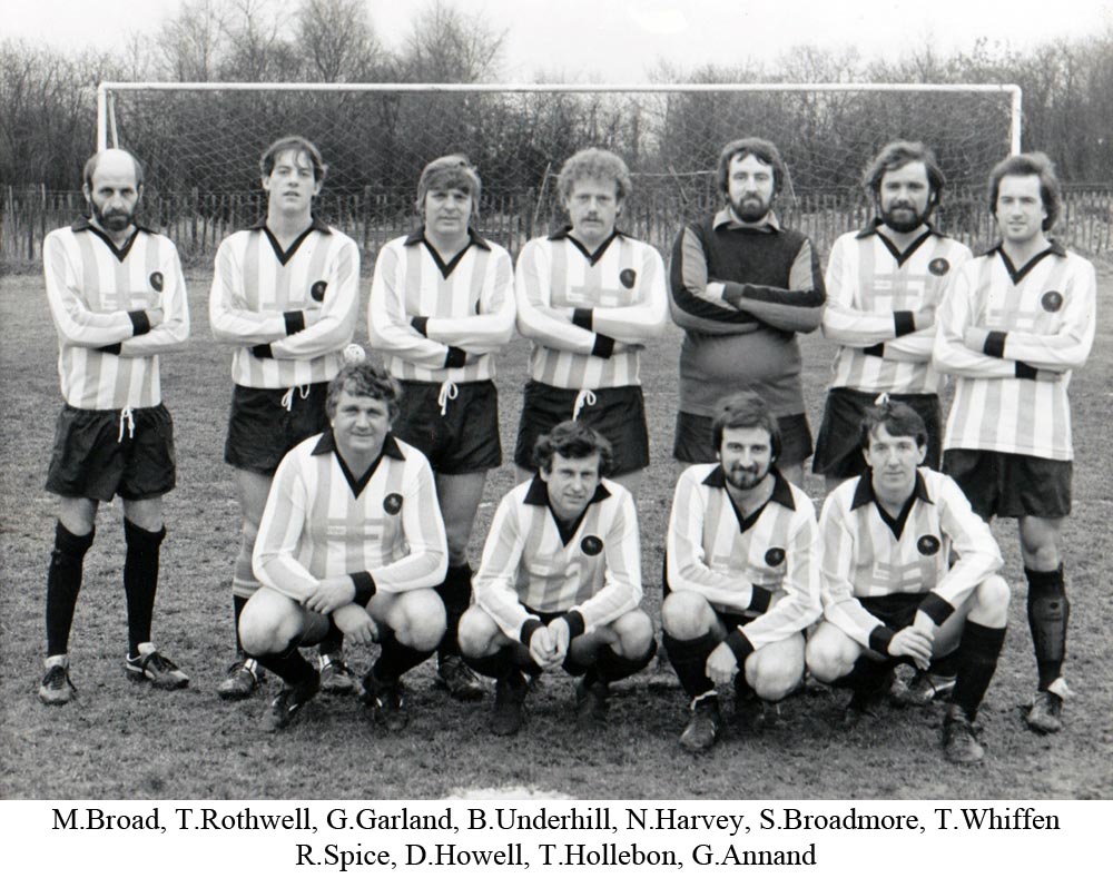 Team photo of Platt FC from 1982