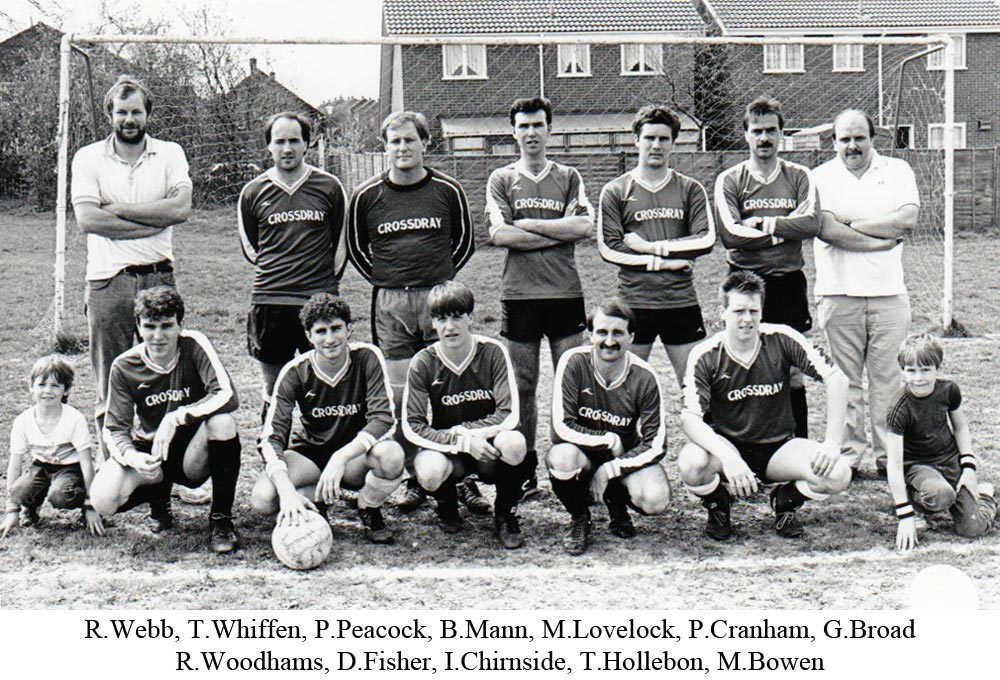 Team photo of Platt FC from 1987
