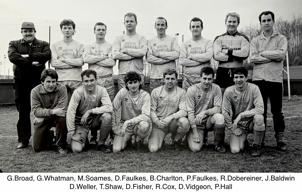 Team photo of Platt FC, Kent (ARC) League Cup Runners-up 1989