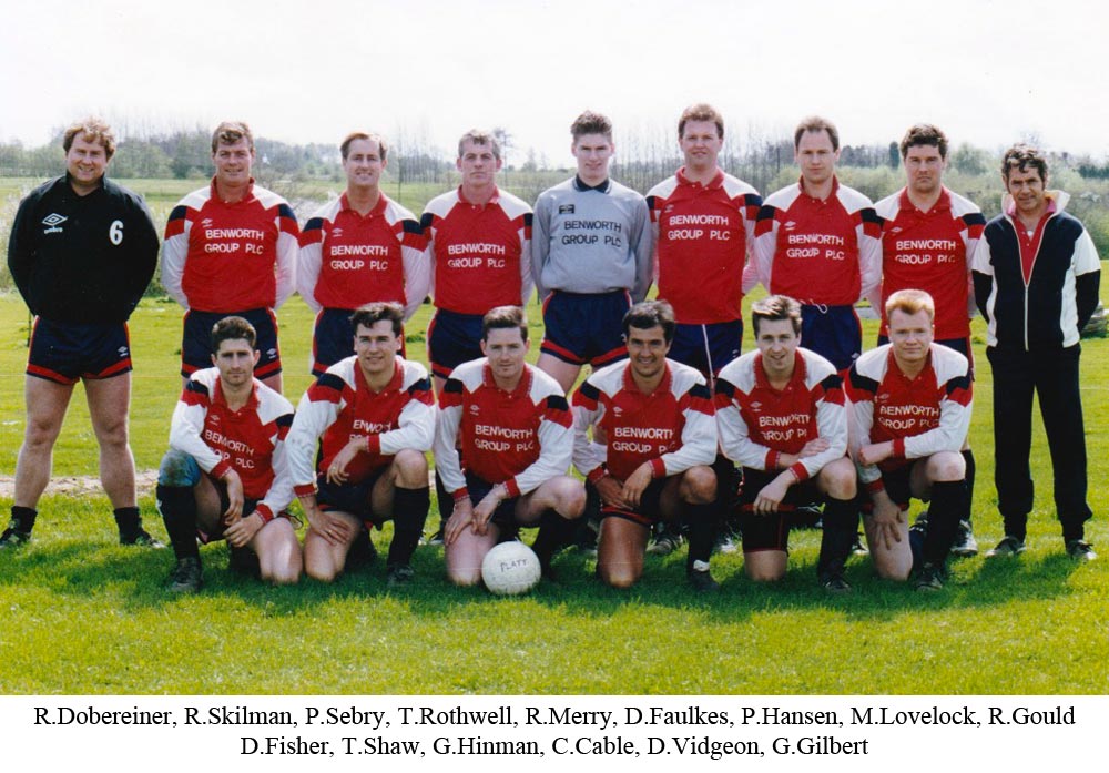 Team photo of Platt FC from 1992