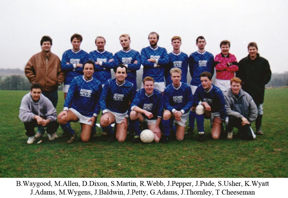 Team photo of Platt Reserves from 1992