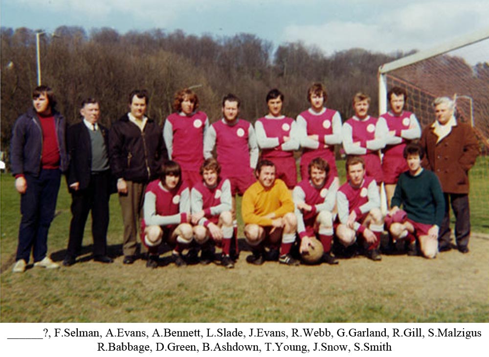 Team photo of Platt FC from 1972