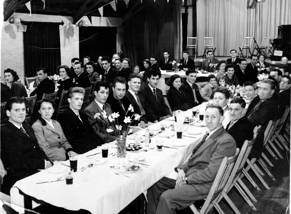 End of season Platt FC dinner in 1956