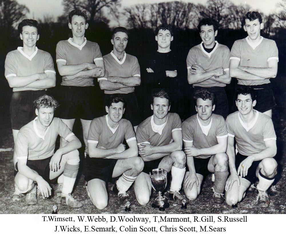 Team photo of Platt FC - Smiths Cup Senior Winners 1961-62