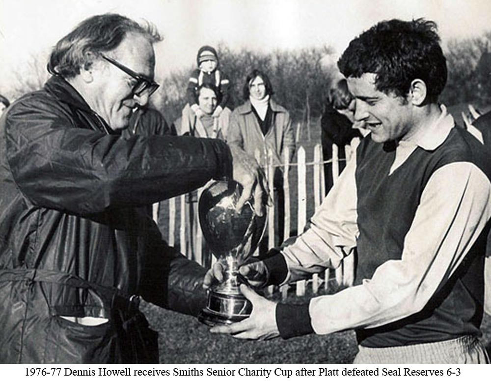 Dennis Howell receives the Smiths Senior Cup in 1976